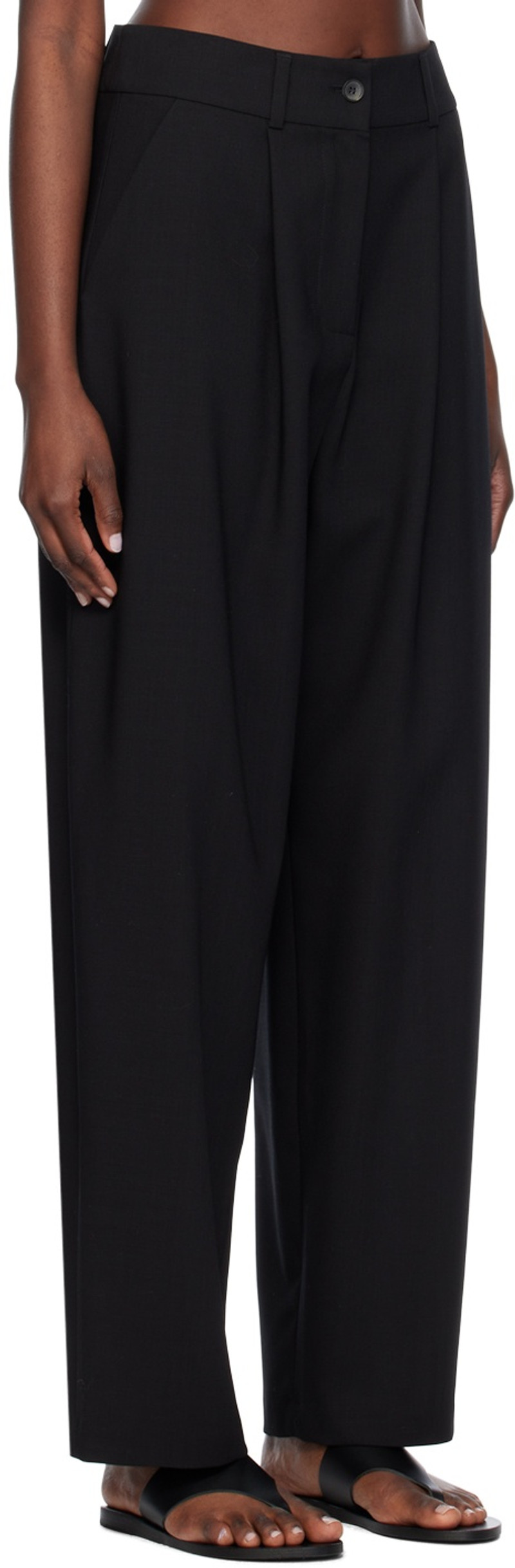 LA COLLECTION Black Sada Trousers outlook