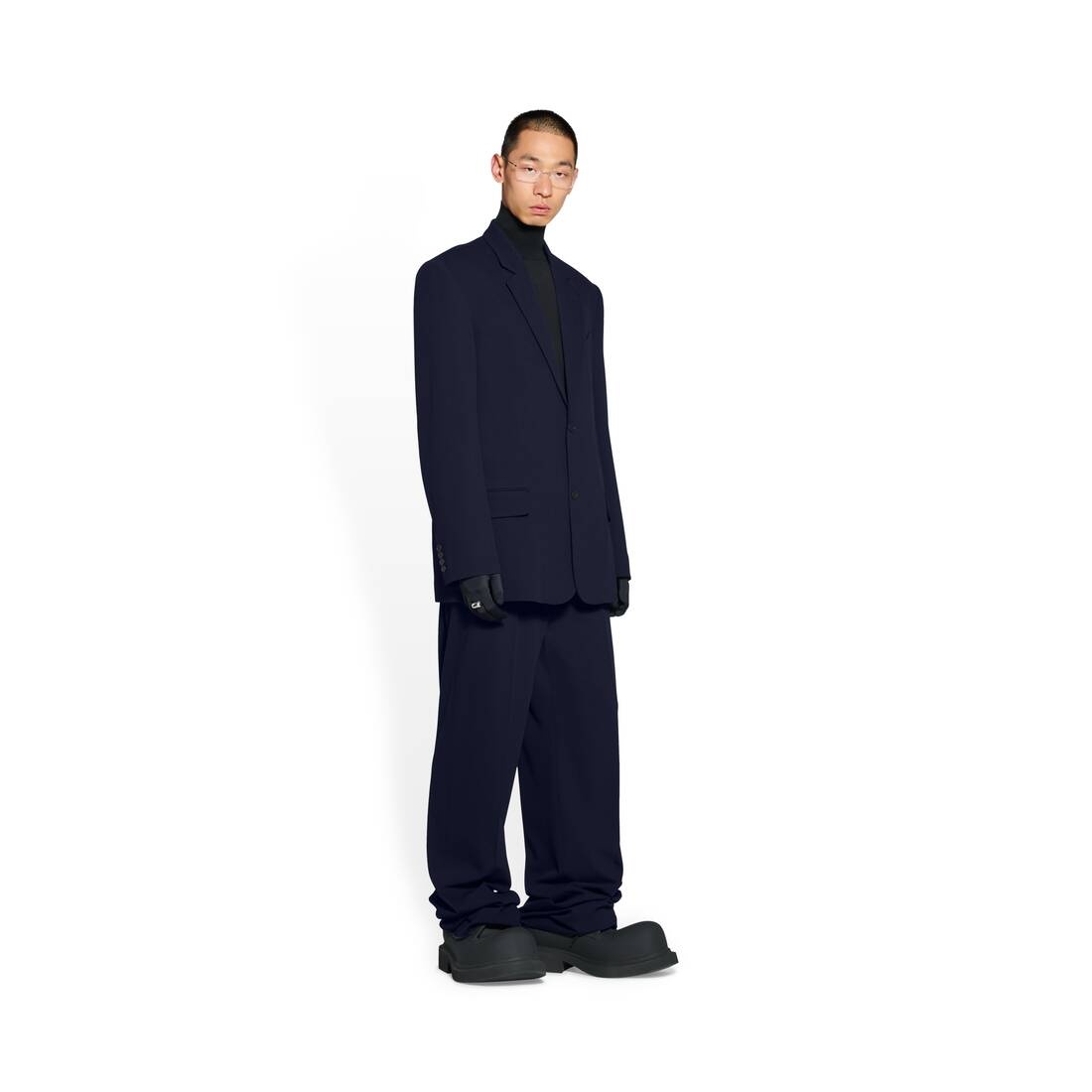 Regular Tailored Jacket in Navy Blue - 2