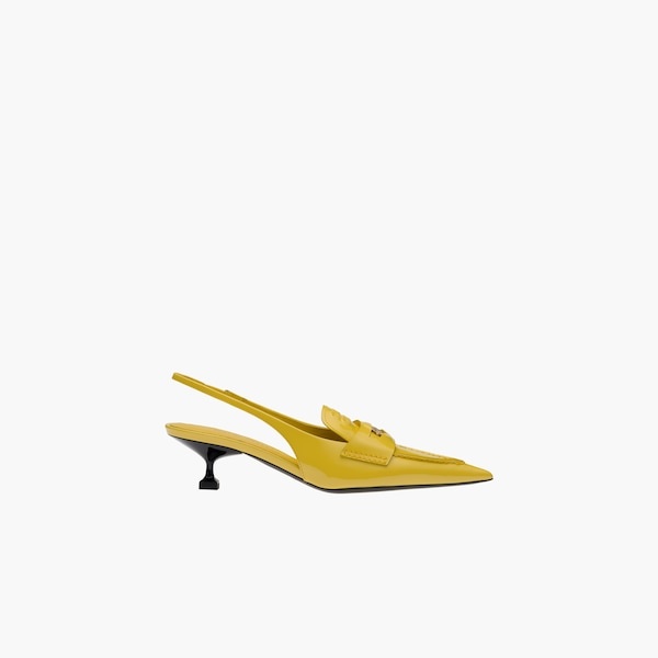 Leather loafers with heel - 6