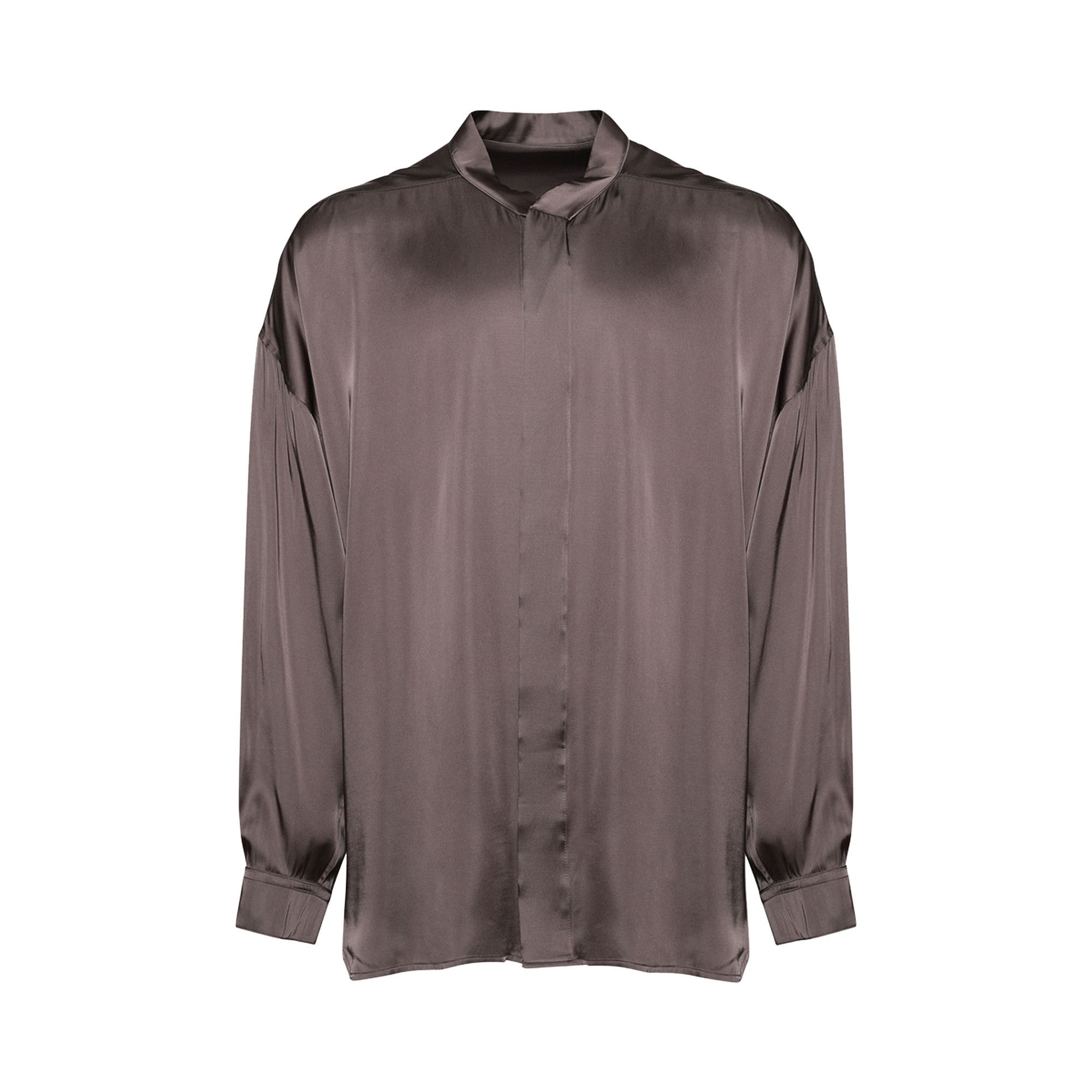 Rick Owens Oversized Snap Collar Faun Shirt 'Dust' - 1