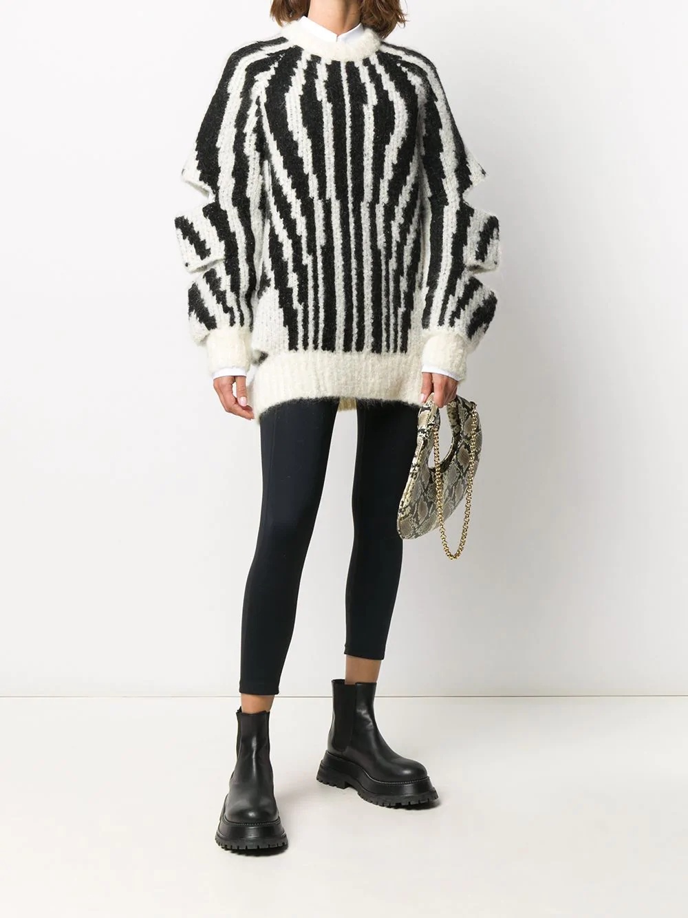 cut-out oversized jumper - 2