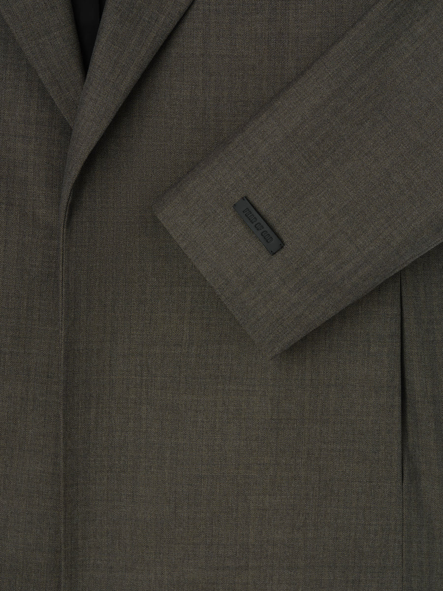 Chevron Wool Single Breasted Blazer - 3