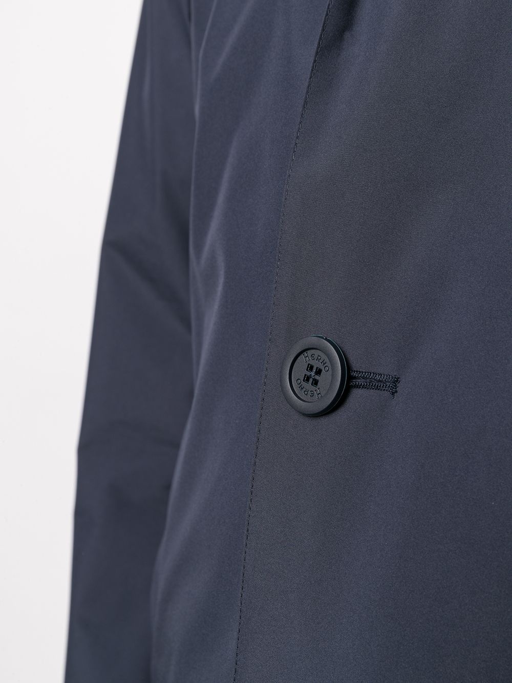 point-collar button-through coat - 5