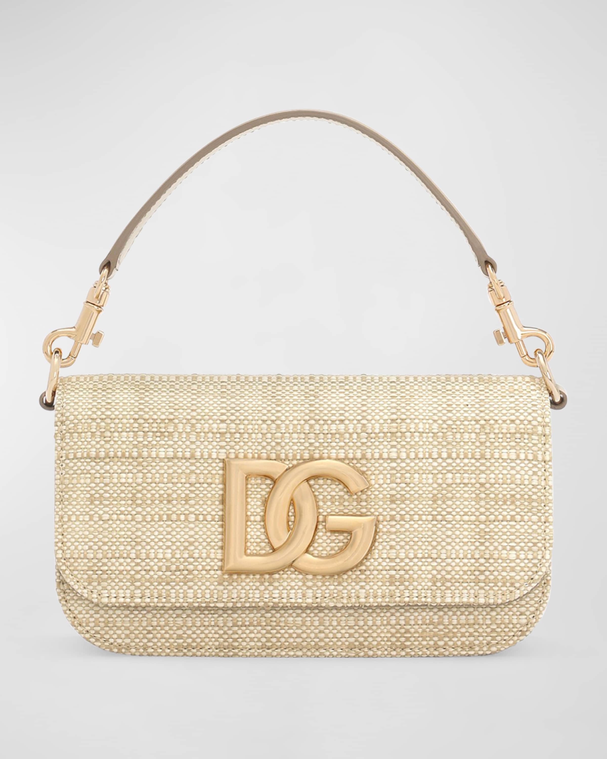 3.5 Logo Flap Raffia Top-Handle Bag - 1