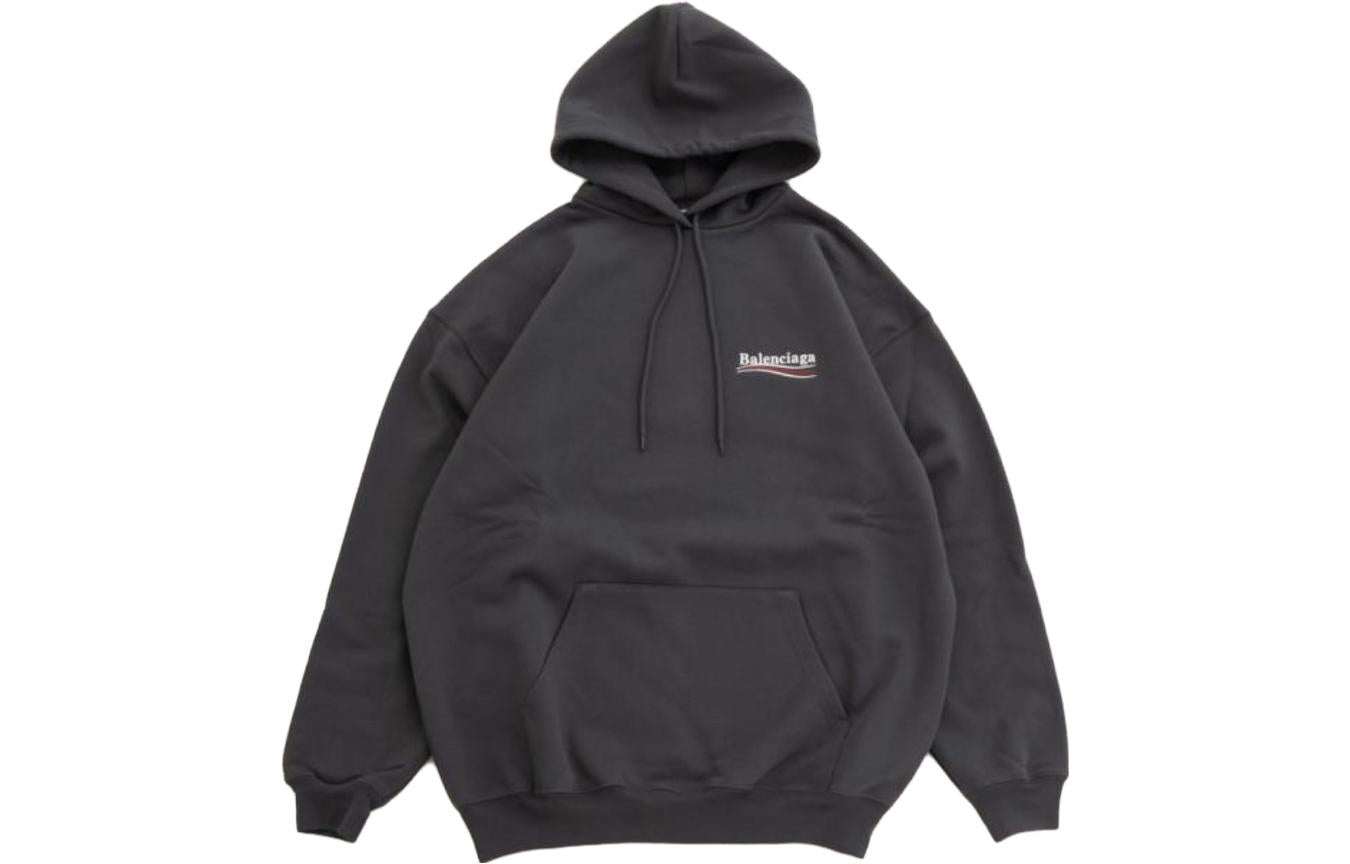 Balenciaga Political Campaign Medium Fit Hoodie 'Black' 578135TKVI91070 - 2