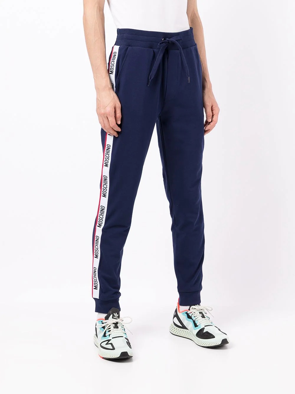 logo-tape track pants - 3