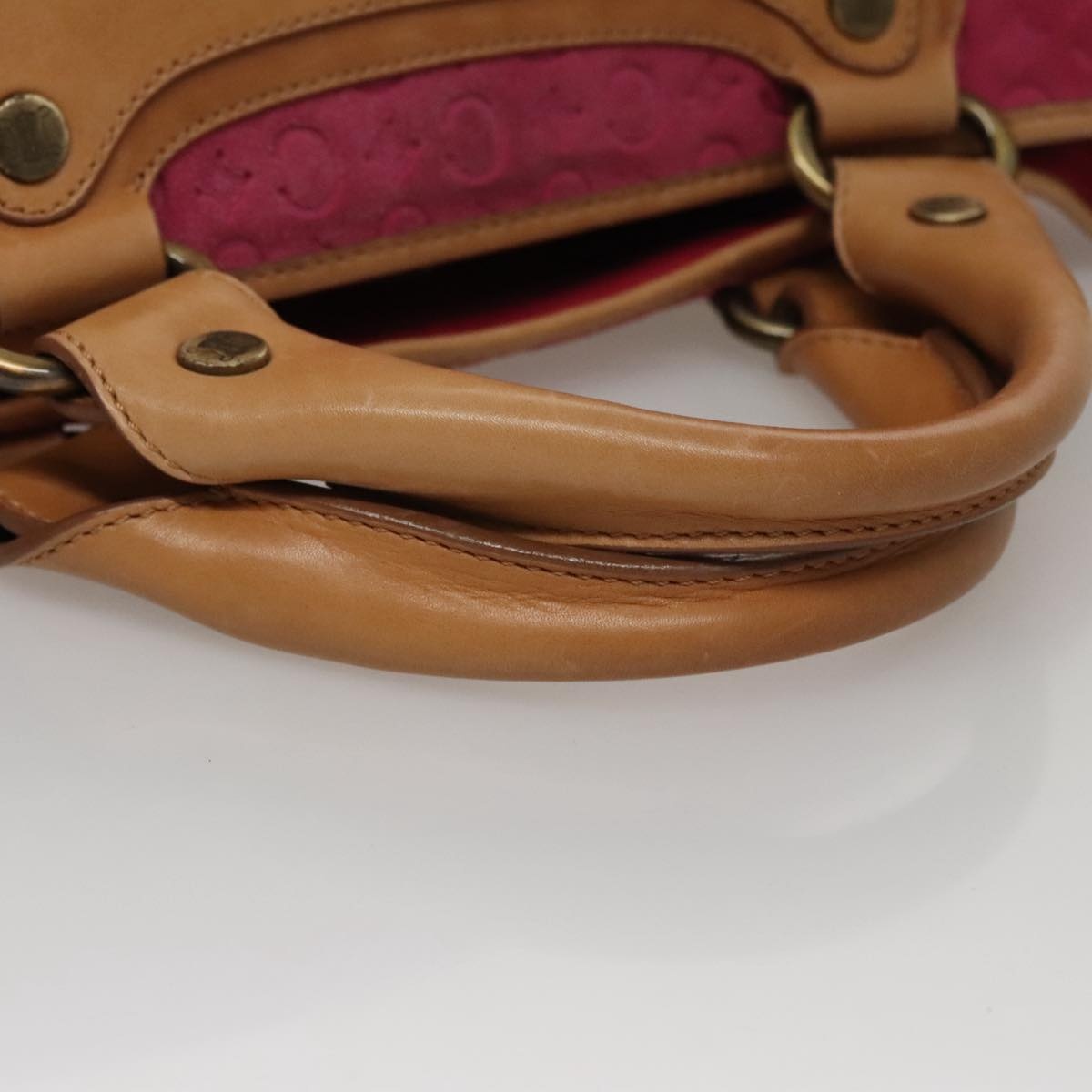 CELINE C Macadam Canvas Boogie Bag Hand Bag Pink - 7