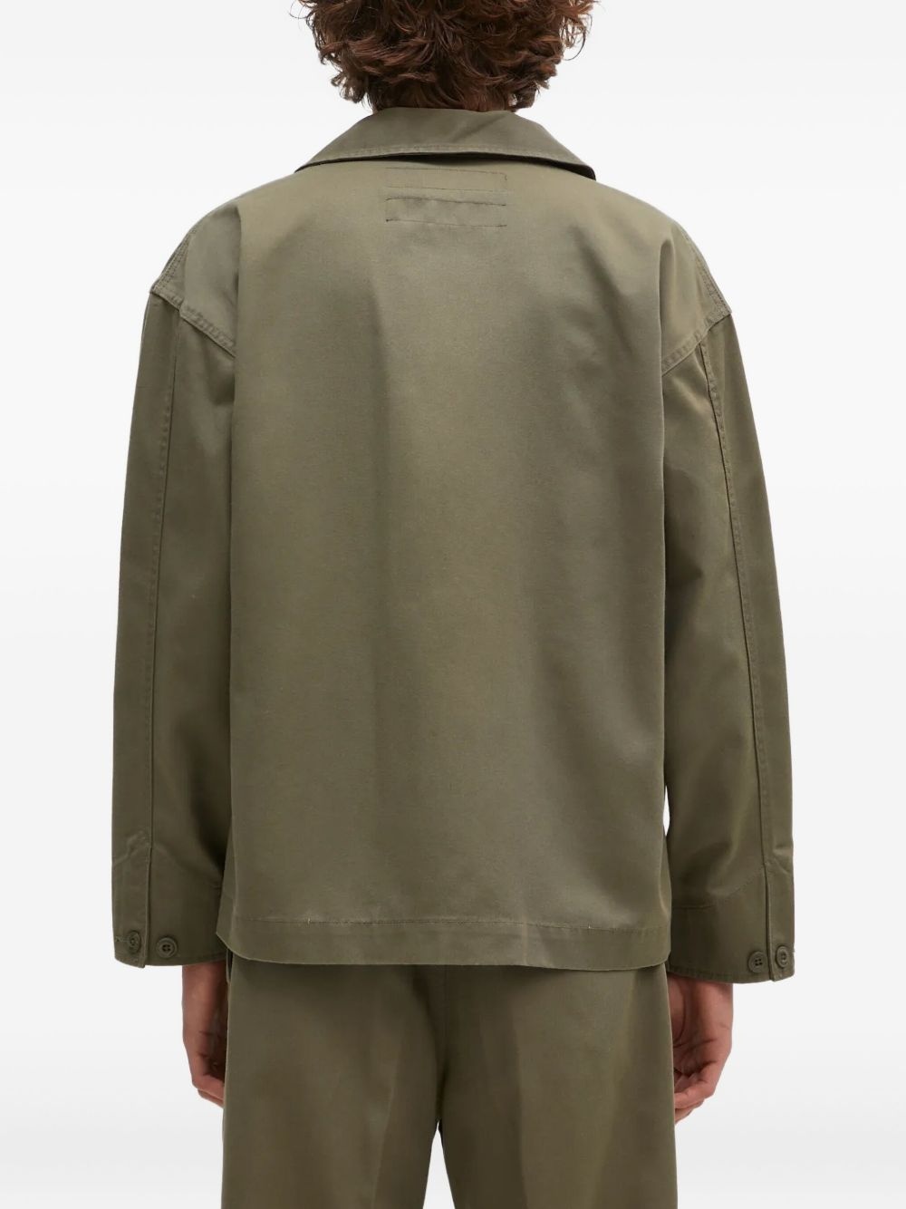 embroidered-logo patch-pocket jacket - 4