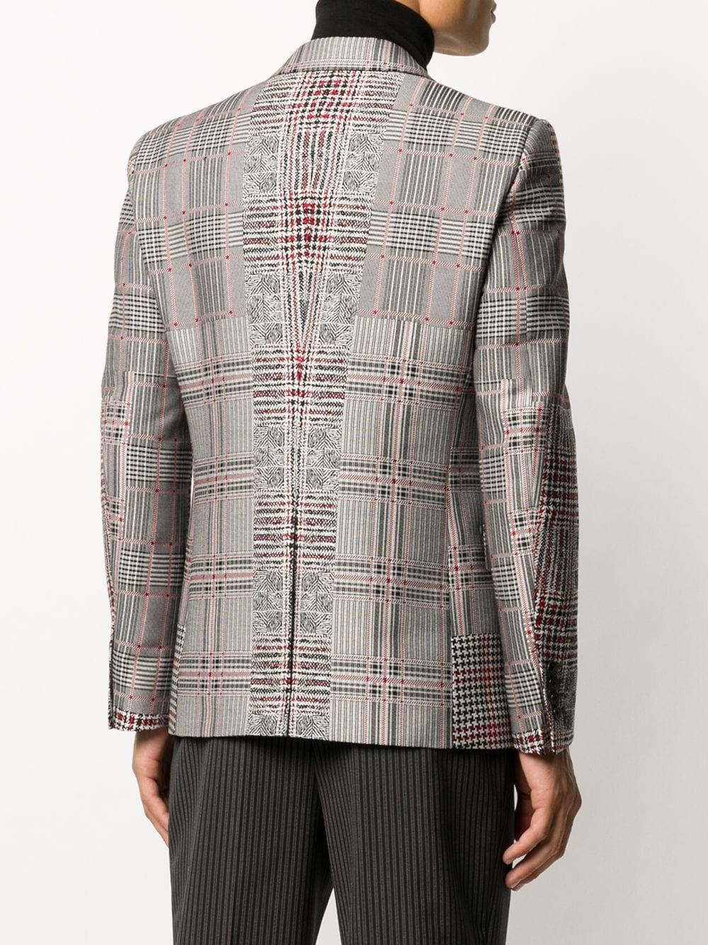 patchwork prince of wales blazer - 4