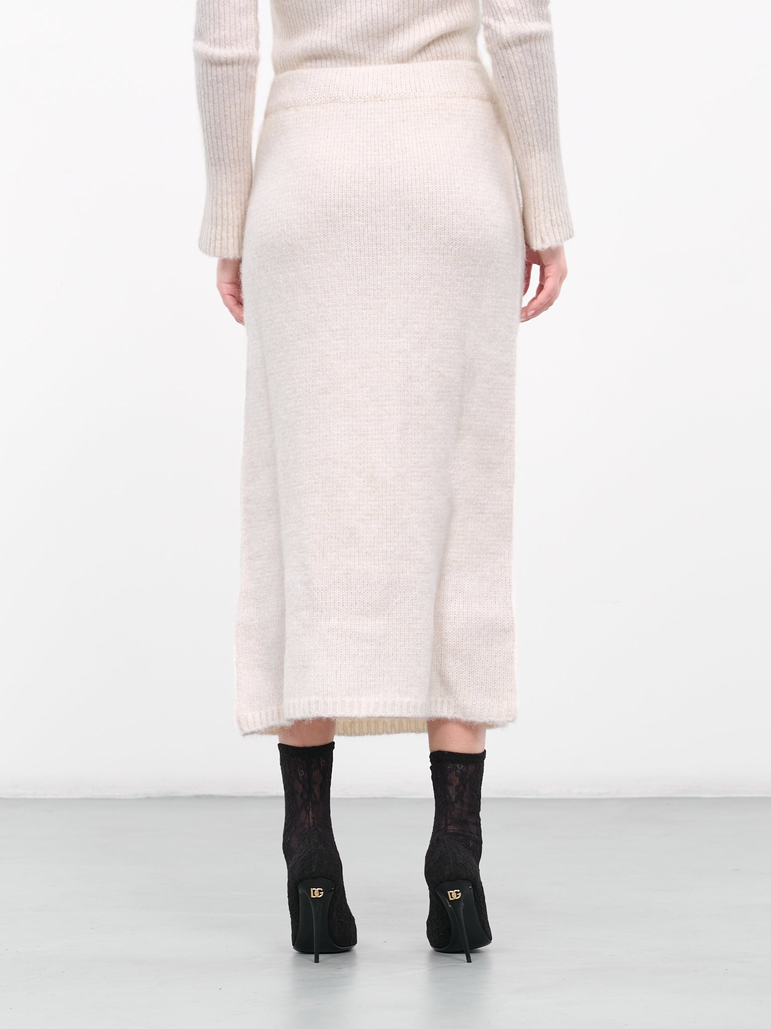 Lace Rib-Knit Skirt - 3
