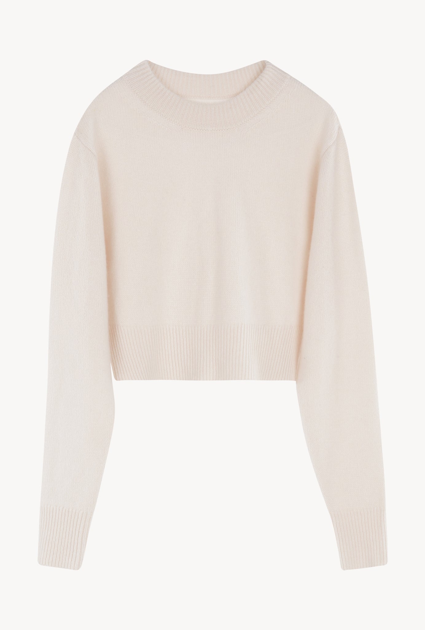 VINTAGE WHITE CASHMERE CROPPED SWEATER - 6
