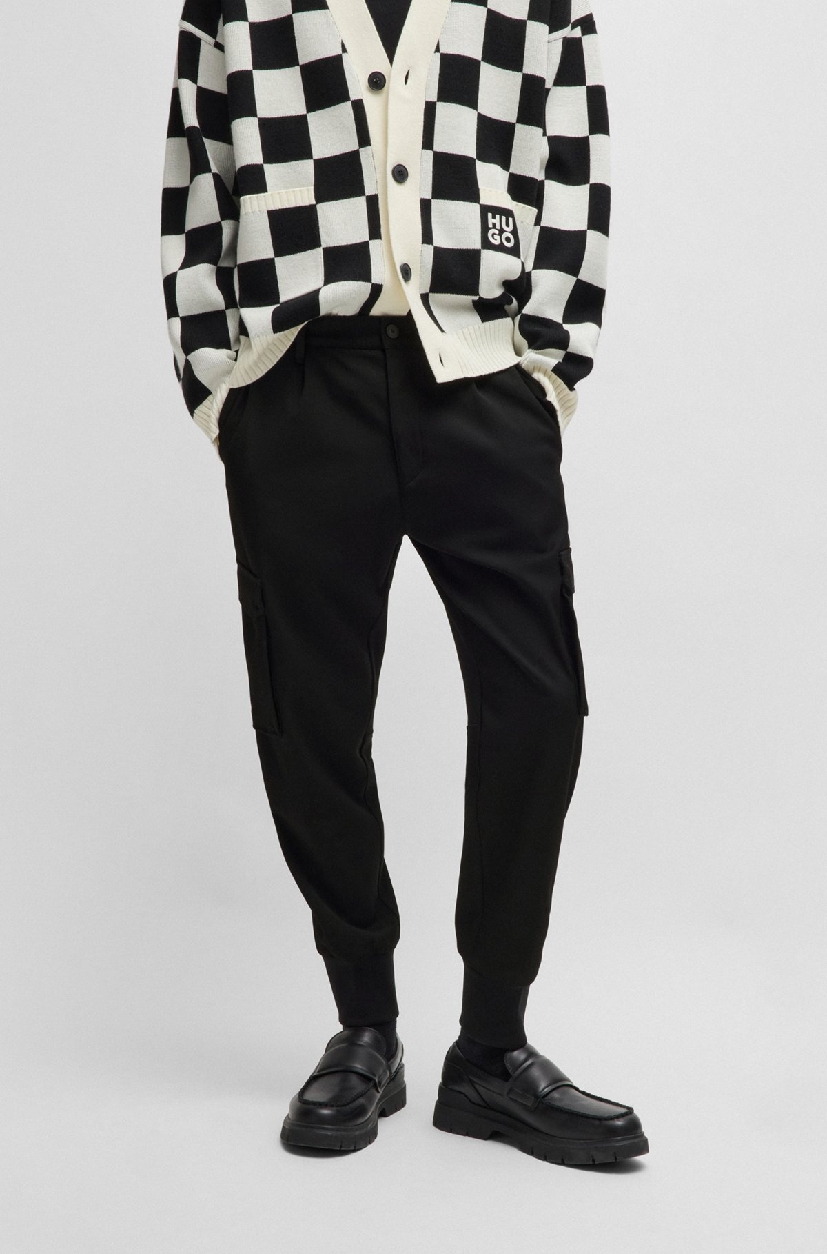 SLIM-FIT TROUSERS IN STRETCH GABARDINE - 2
