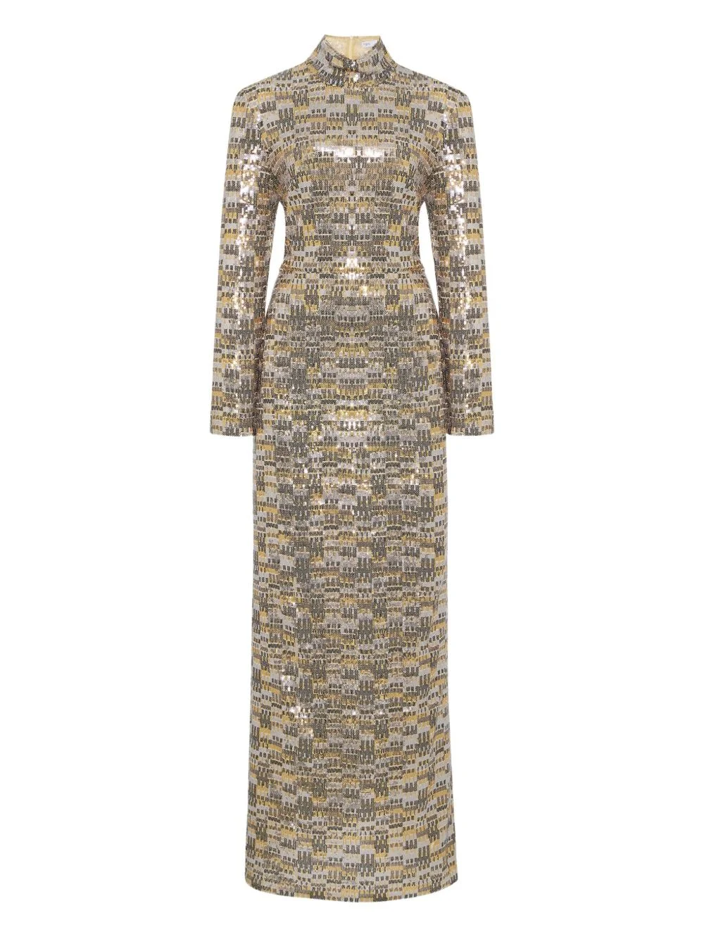 turtleneck sequin maxi dress - 1