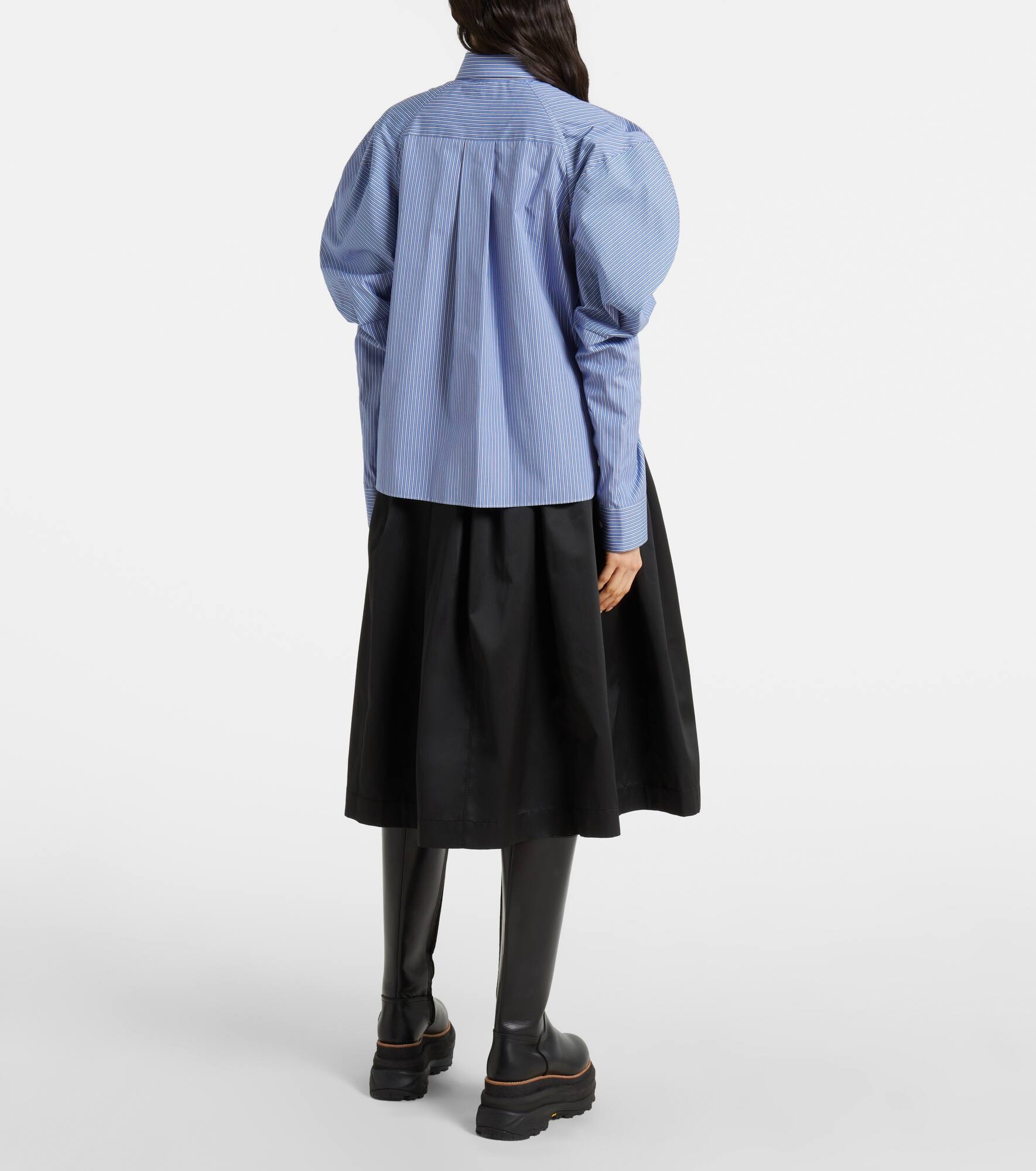 Striped cotton poplin shirt - 3