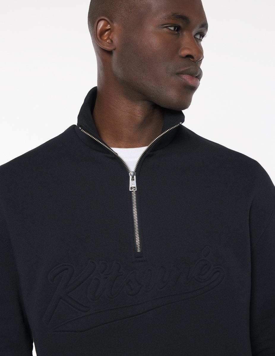 VARSITY HALF ZIP COMFORT SWEATER - 4