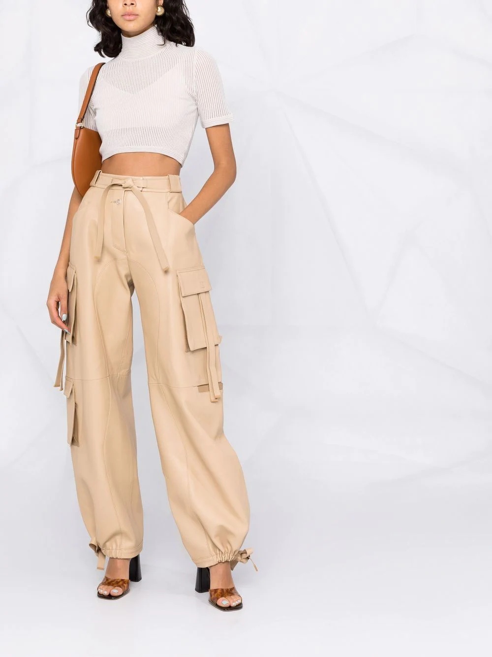 cropped knit top - 2