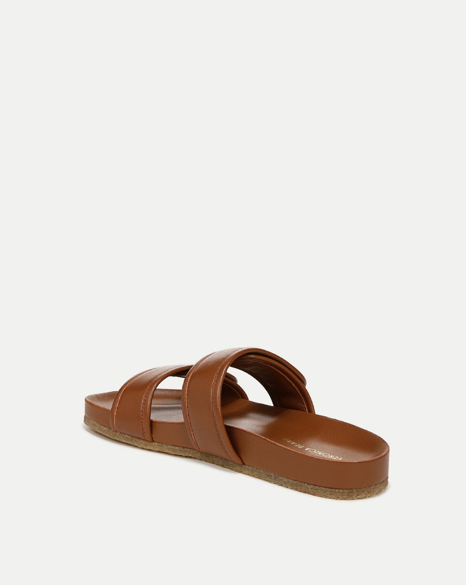 PERCEY LEATHER SLIDE SANDAL - 4