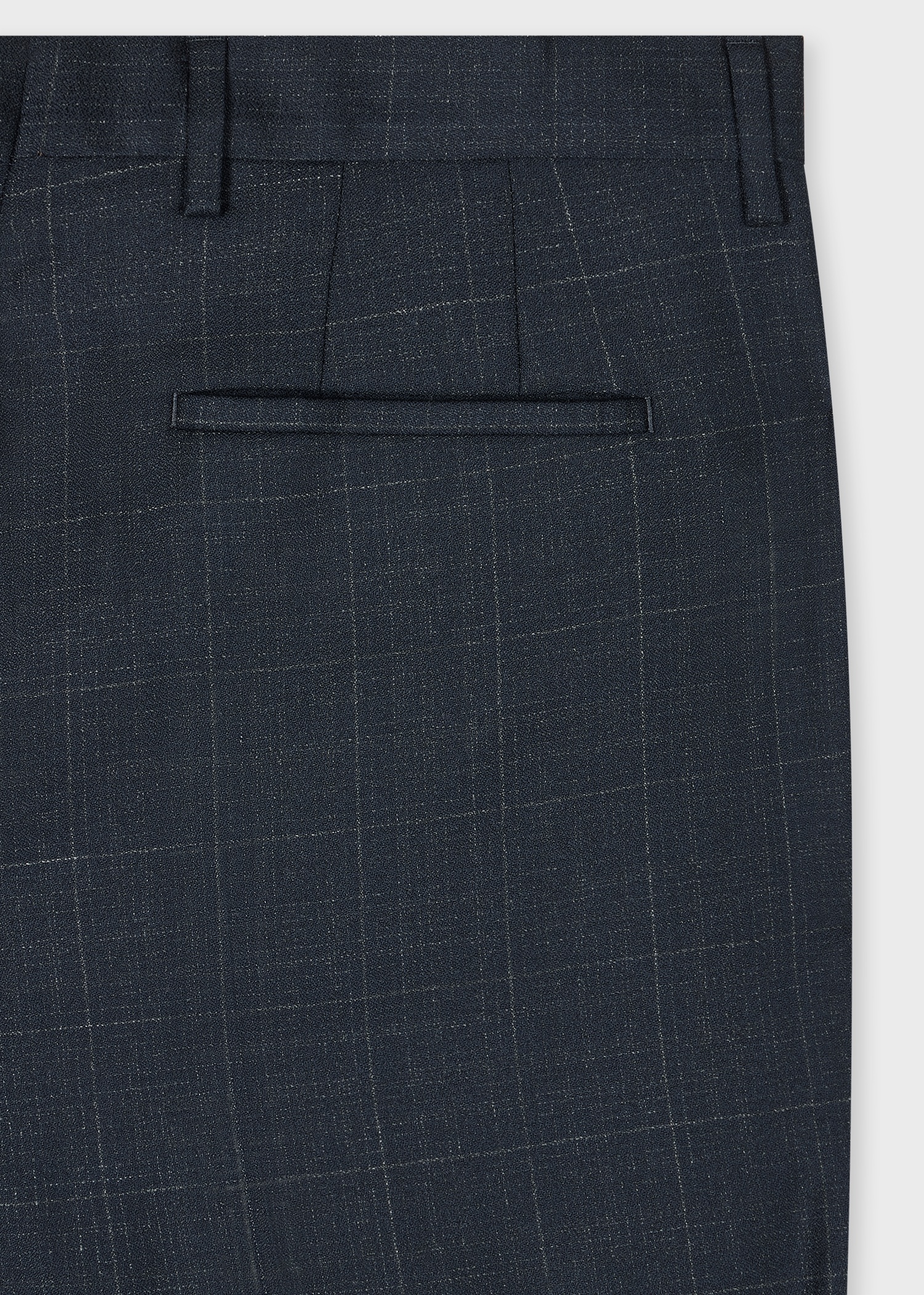 Dark Navy Check Superfine Merino Wool Suit - 6