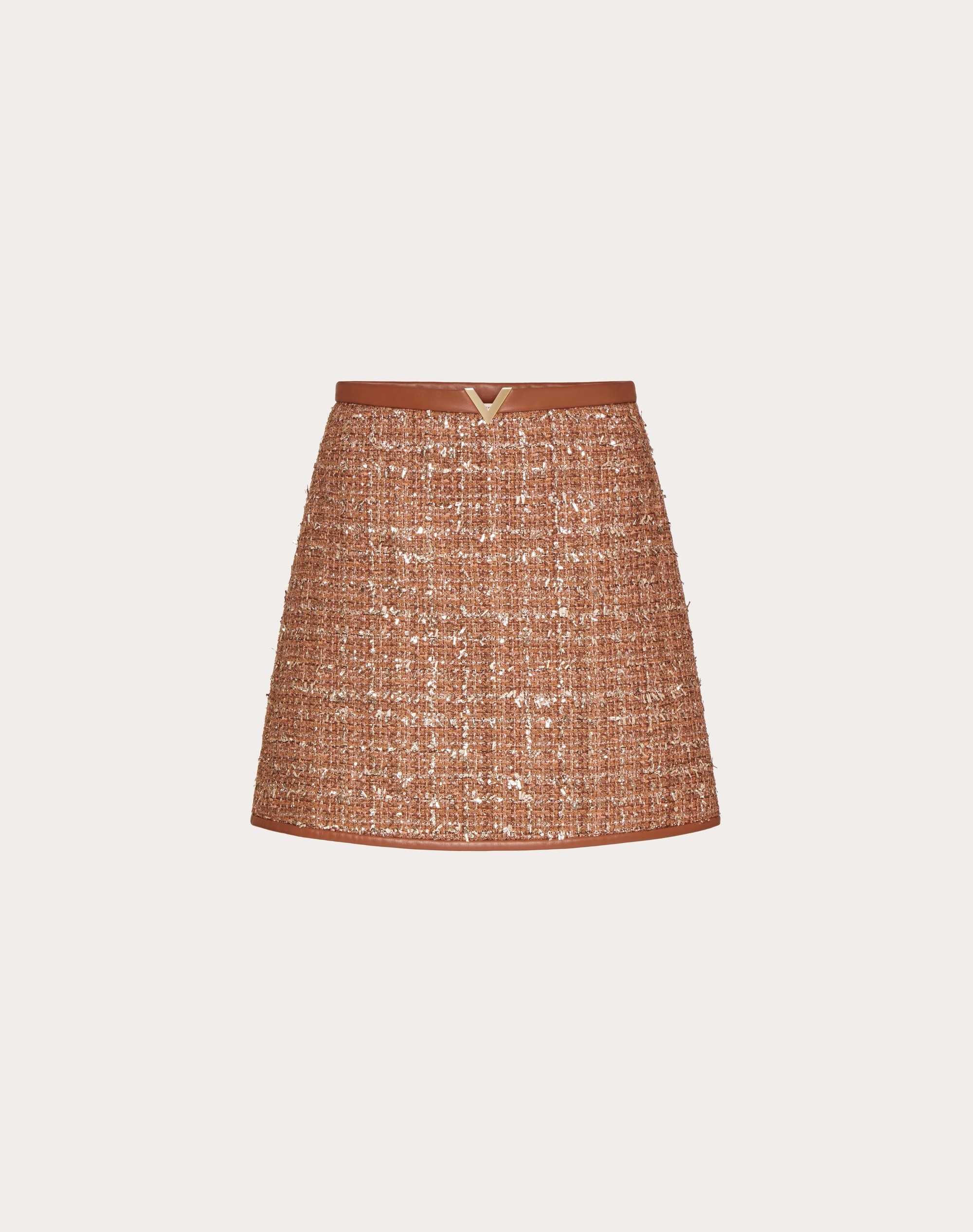 GLAZE TWEED LIGHT MINISKIRT - 1