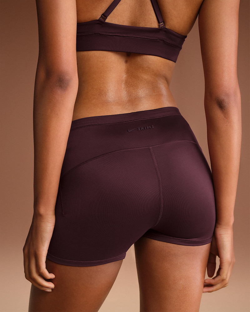 NikeSKIMS Shine Women's Mid-Rise 2" Boyshorts with Drawcord 3