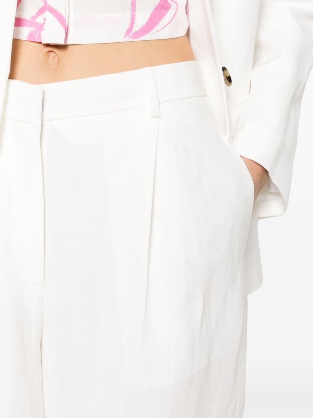 pleat-detail trousers - 5