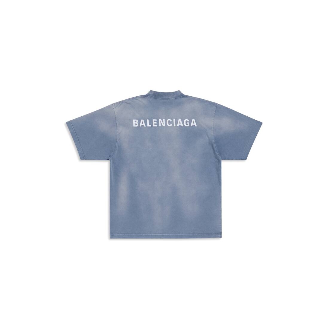 Balenciaga Back T-shirt Medium Fit in Faded Blue - 2