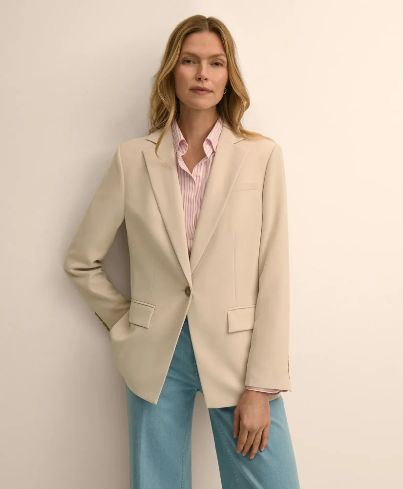 Crepe Relaxed Fit Jacket - 1