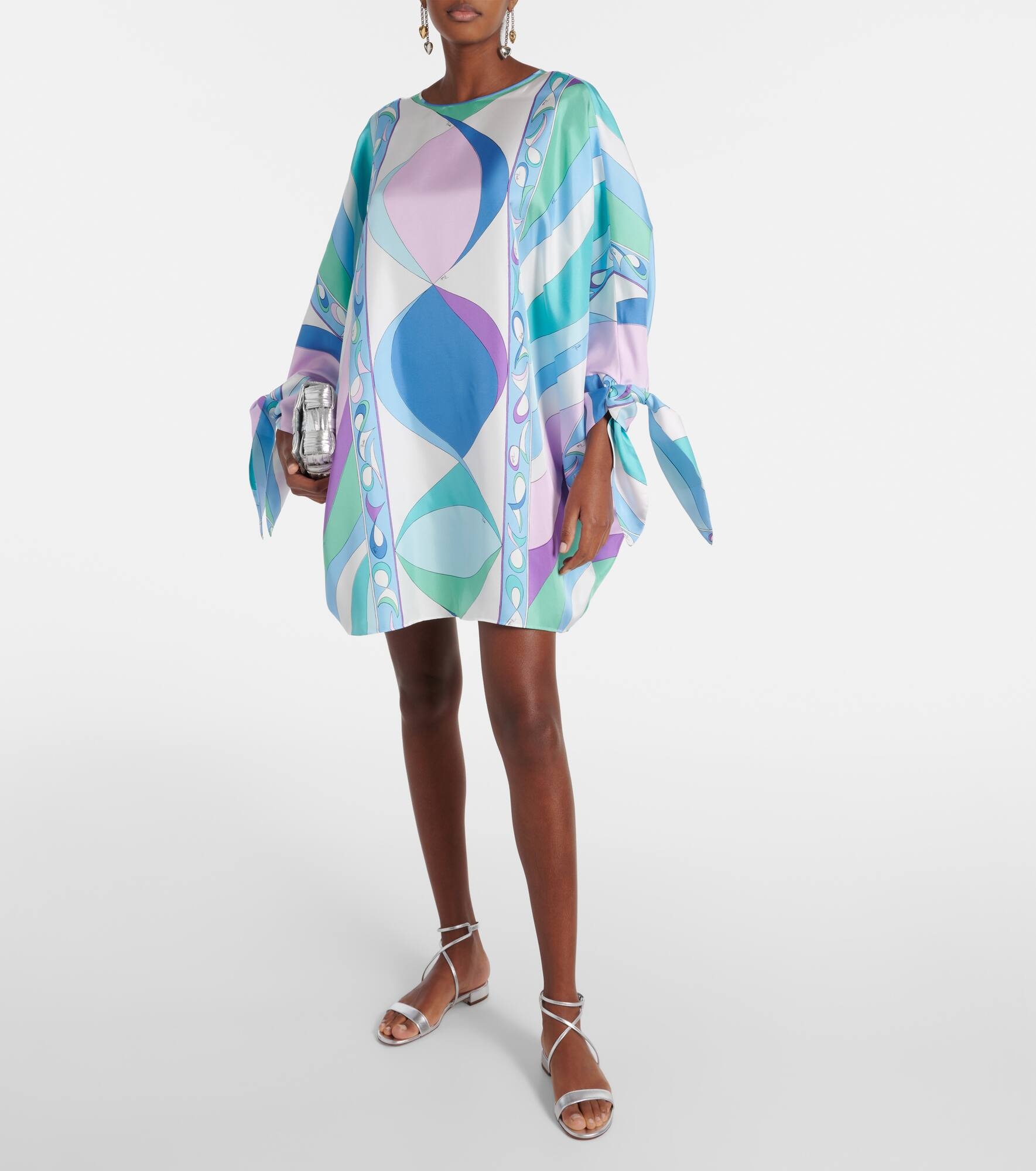 Pesci silk twill kaftan - 2