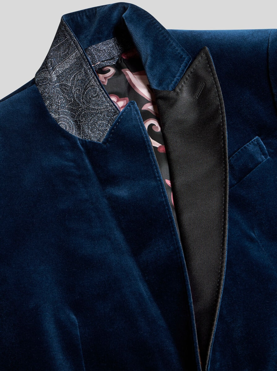 SINGLE-BREASTED BLAZER WITH CONTRASTING LINING - 7