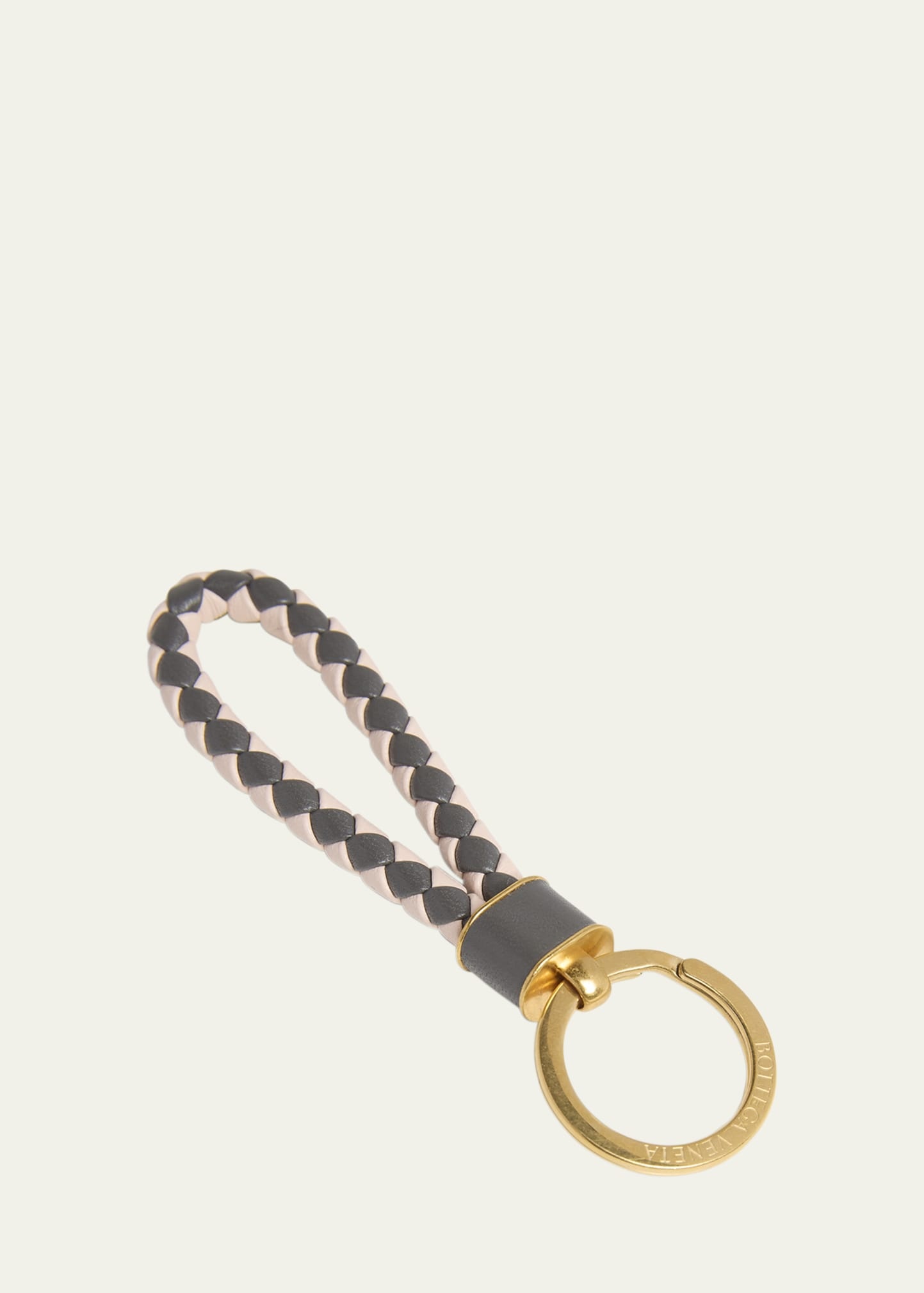 Intrecciato Leather Keyring - 2