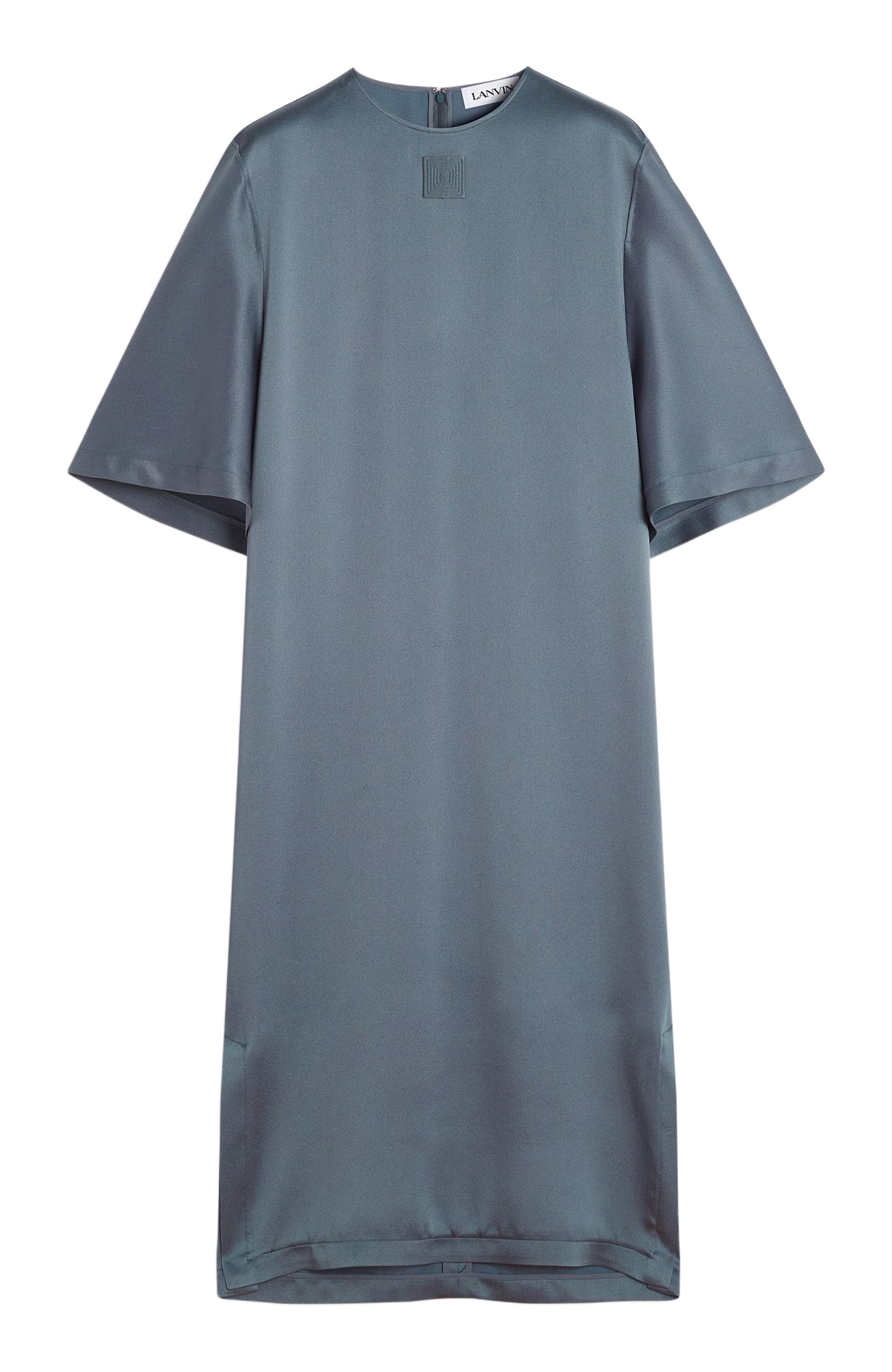 Lanvin SATIN T-SHIRT DRESS in Steel at Nordstrom - 2