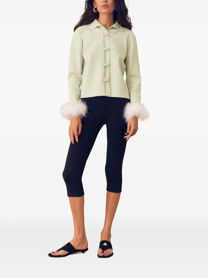 SLEEPER feather-detail cardigan outlook