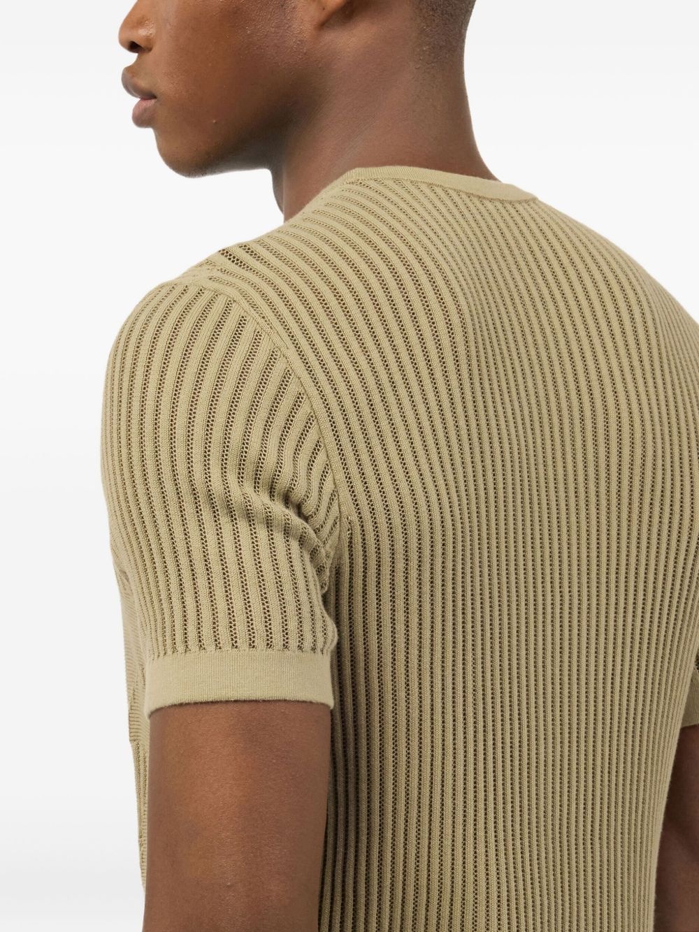 ribbed T-shirt - 6