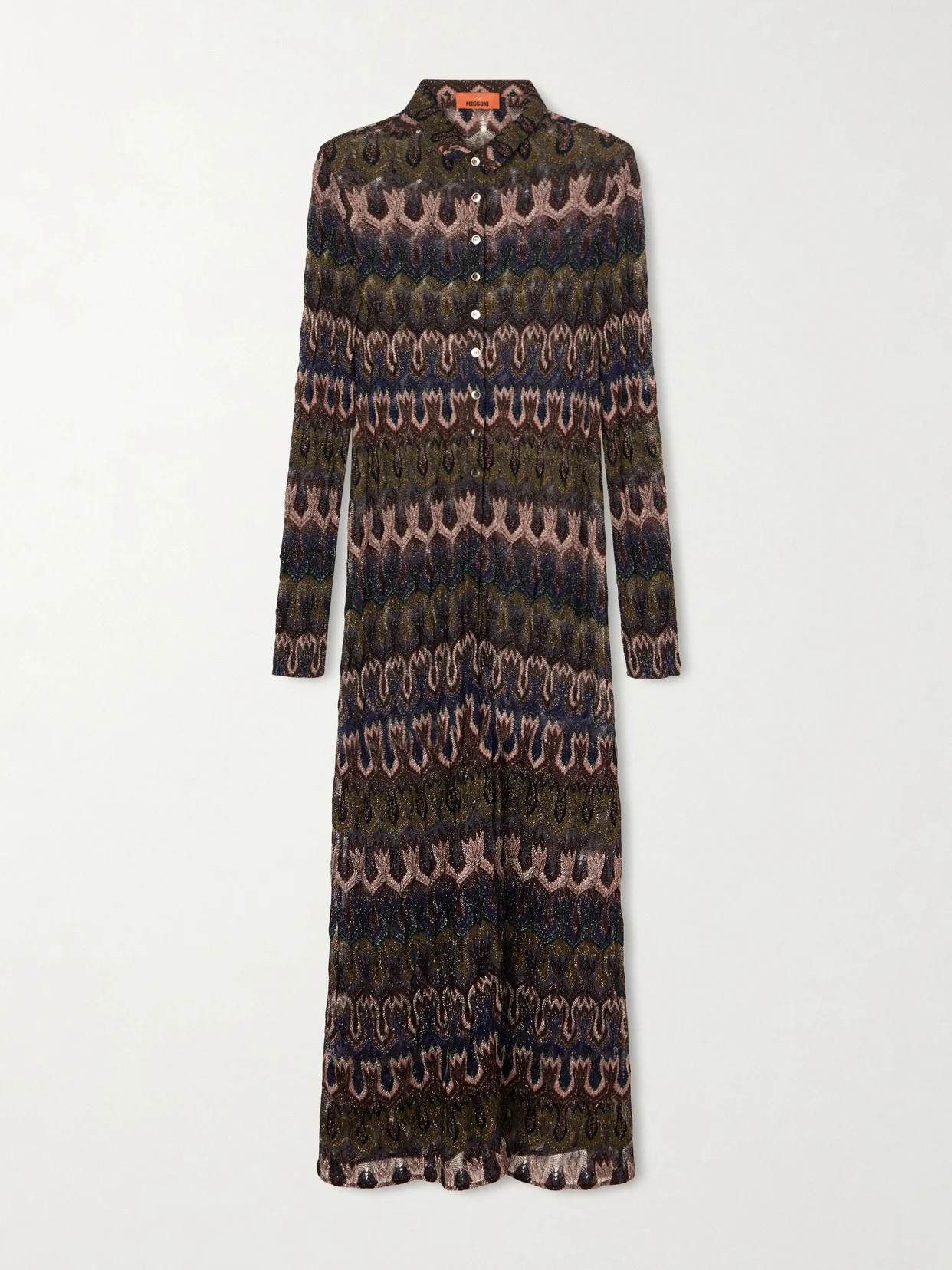 Metallic Crochet-knit Cardigan - 1