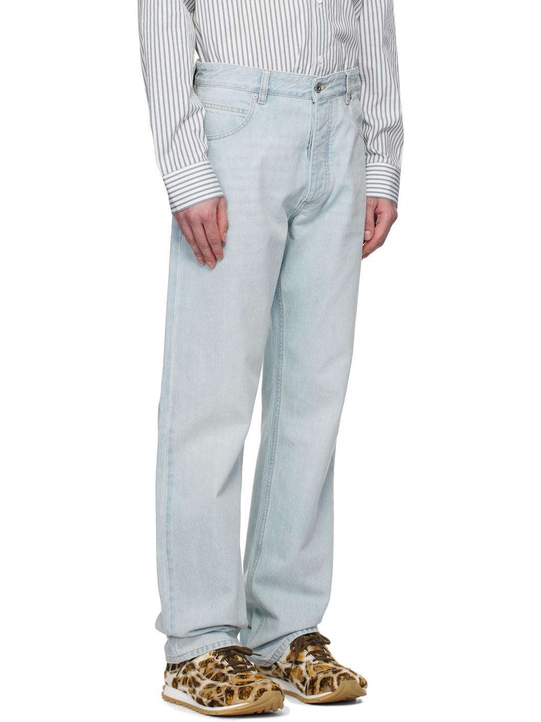 Blue Extra Bleached Straight Jeans - 2