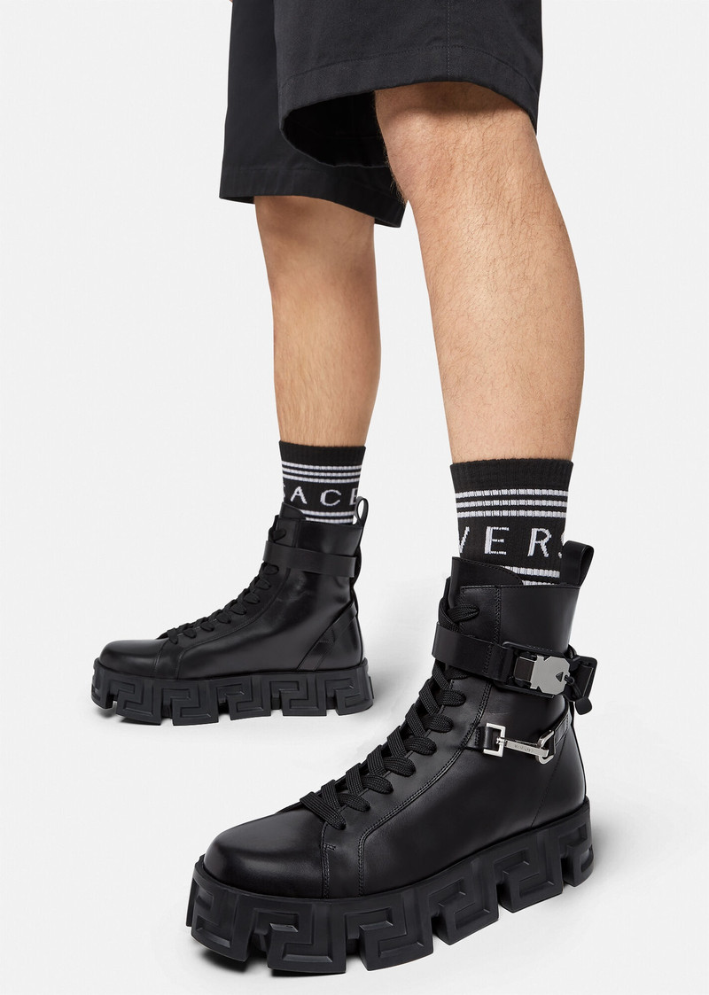 Greca Labyrinth Leather Boots 5