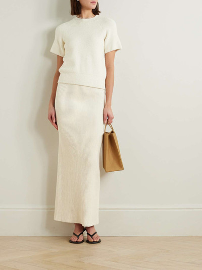 Totême Organic cotton-blend bouclé maxi skirt outlook
