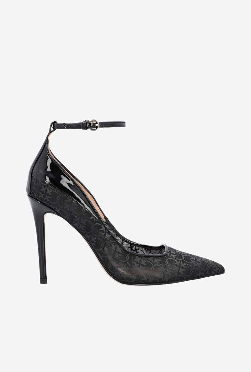 LOVE BIRDS PATENT AND MESH PUMPS 1