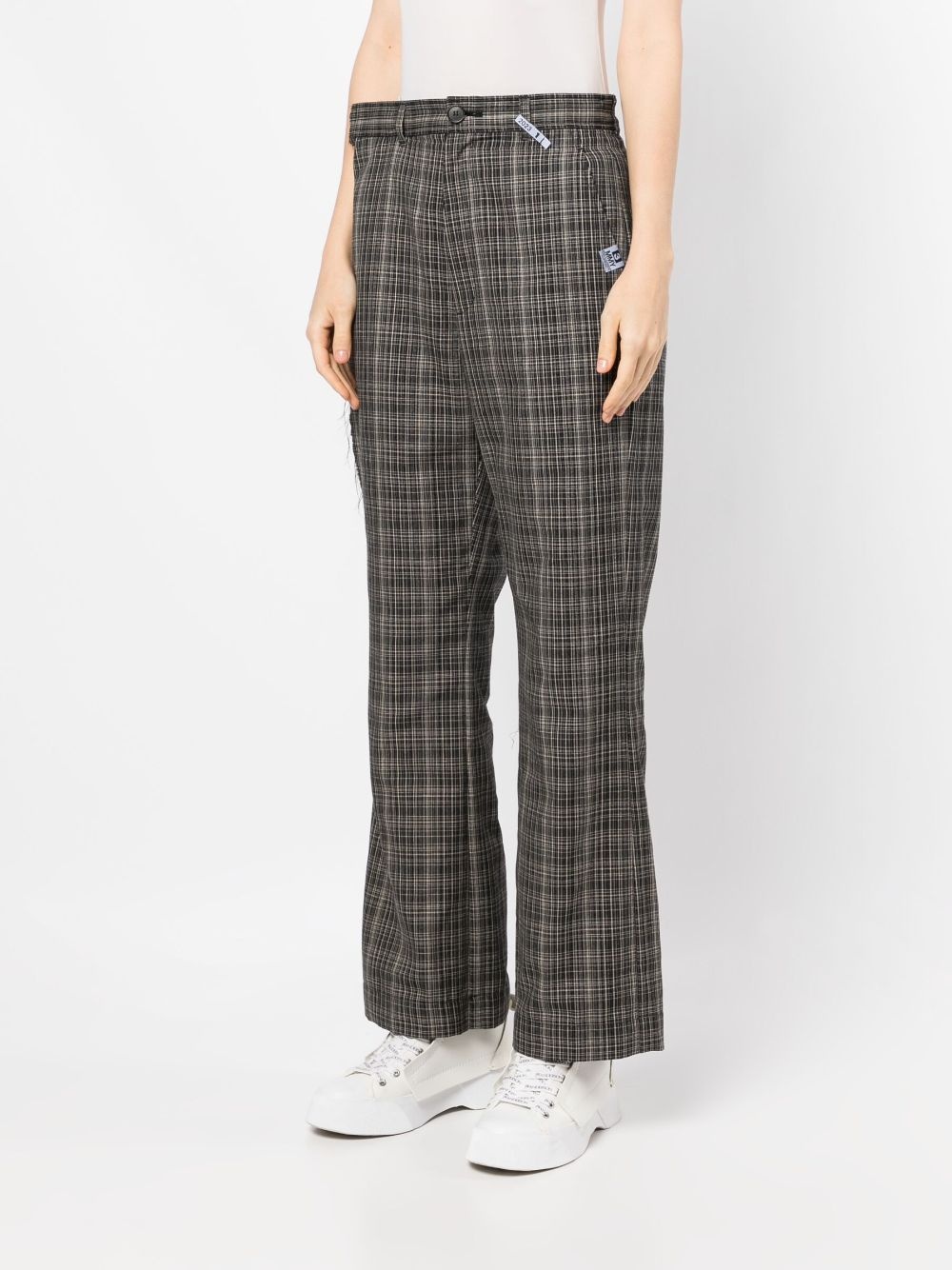 check-pattern trousers - 3