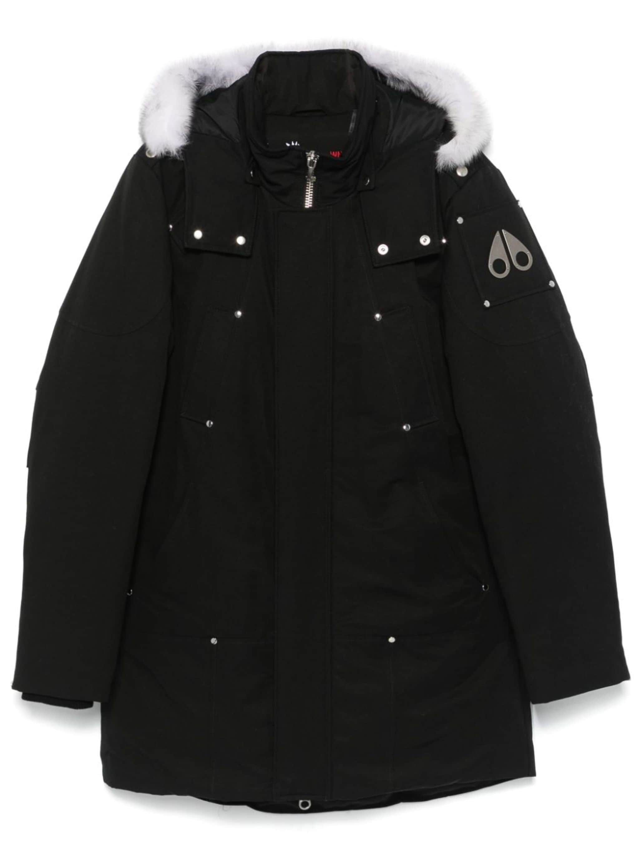 shearling-trim parka - 1