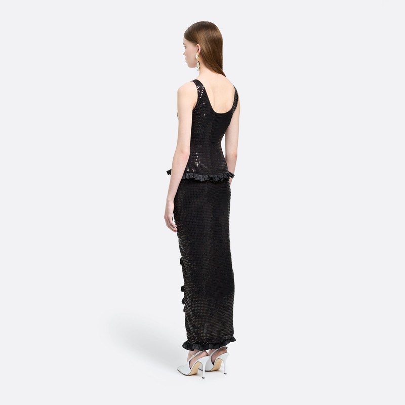 SEQUIN-EMBROIDERED SILK EVENING DRESS 4