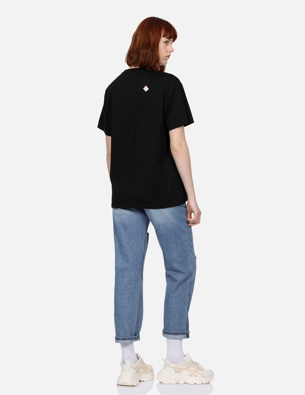 SEAGULL AND HEART EMBOSSED FASHION FIT JEANS - 3