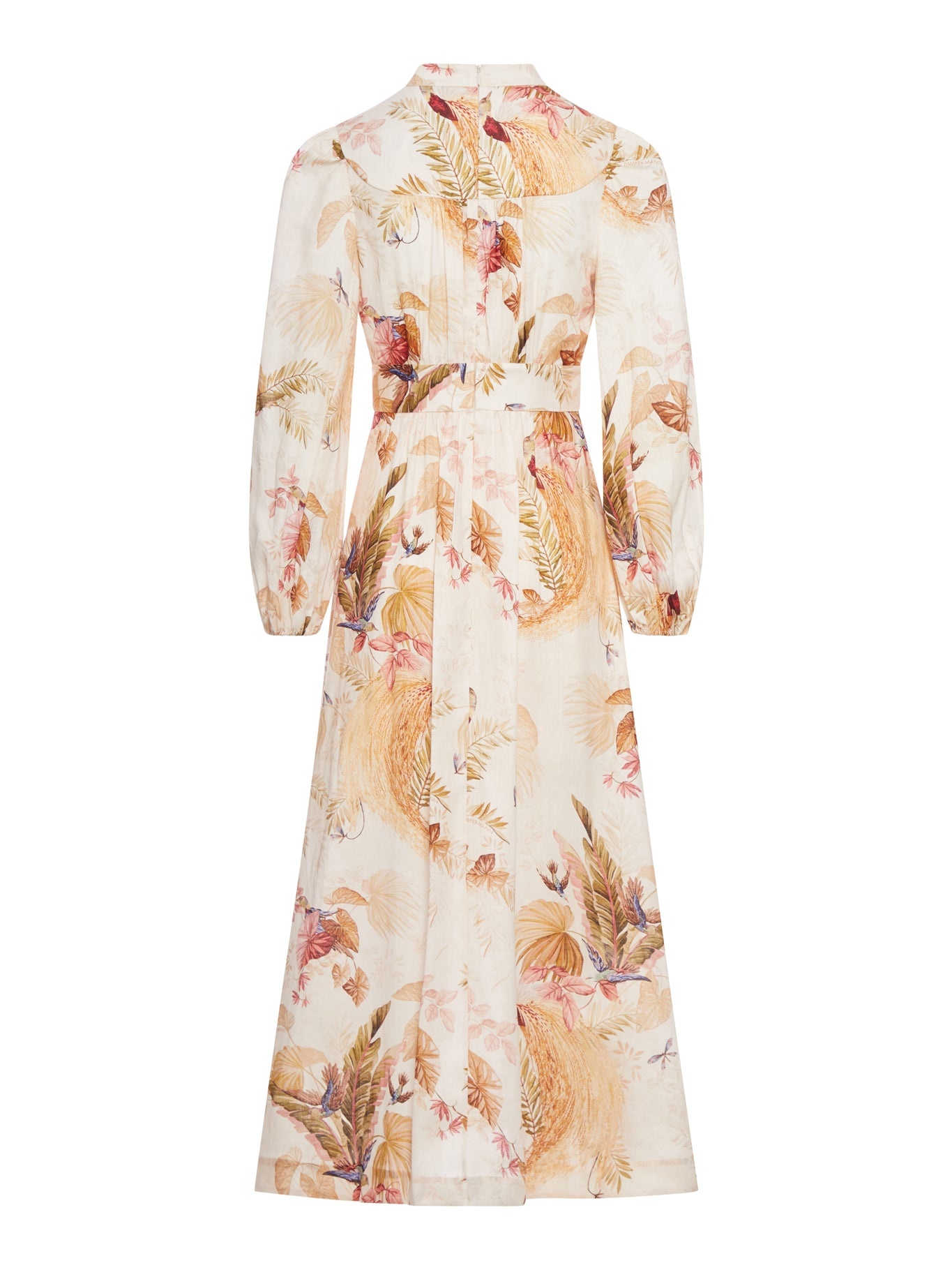 FLORAL ASCENSION NECKLINE MIDI DRESS - 2