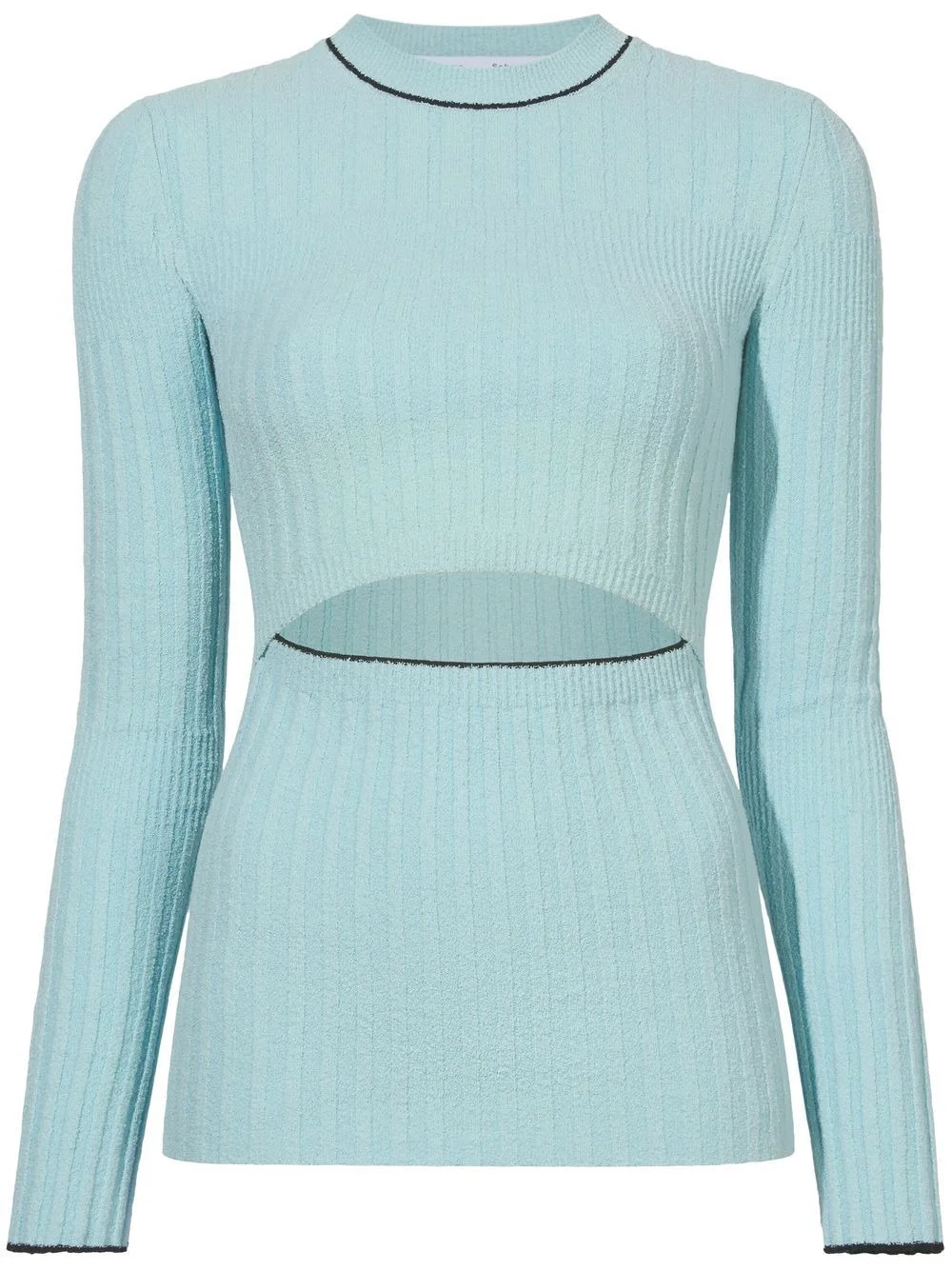 cut-out bouclé knitted top - 1