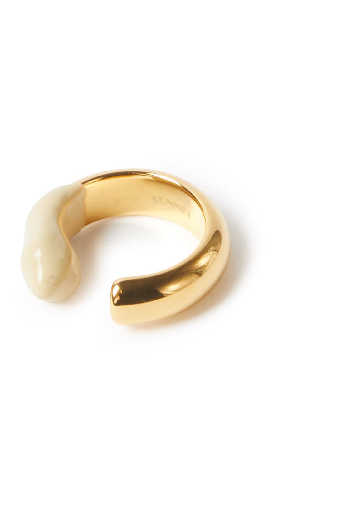 RUBBERIZED RING GOLD / beige - 2
