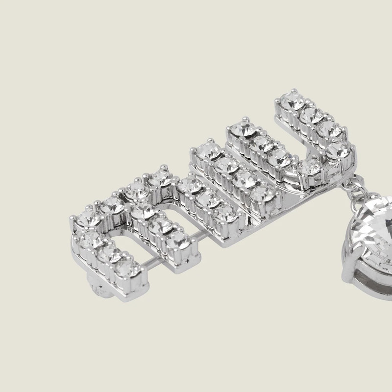 Miu Miu Brooch with crystal pendant outlook