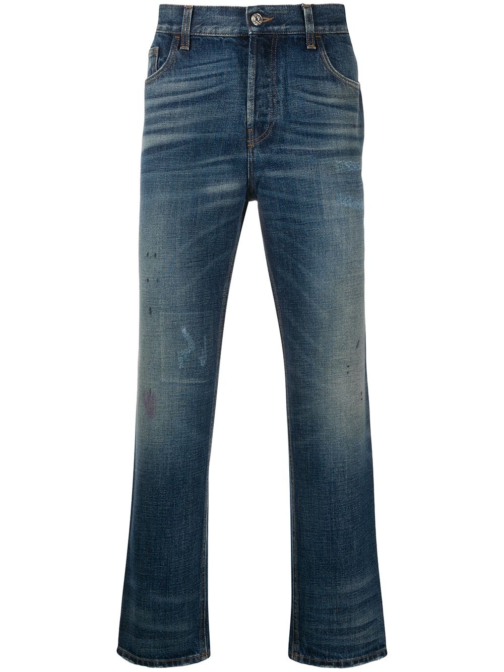 cropped straight-leg jeans - 1