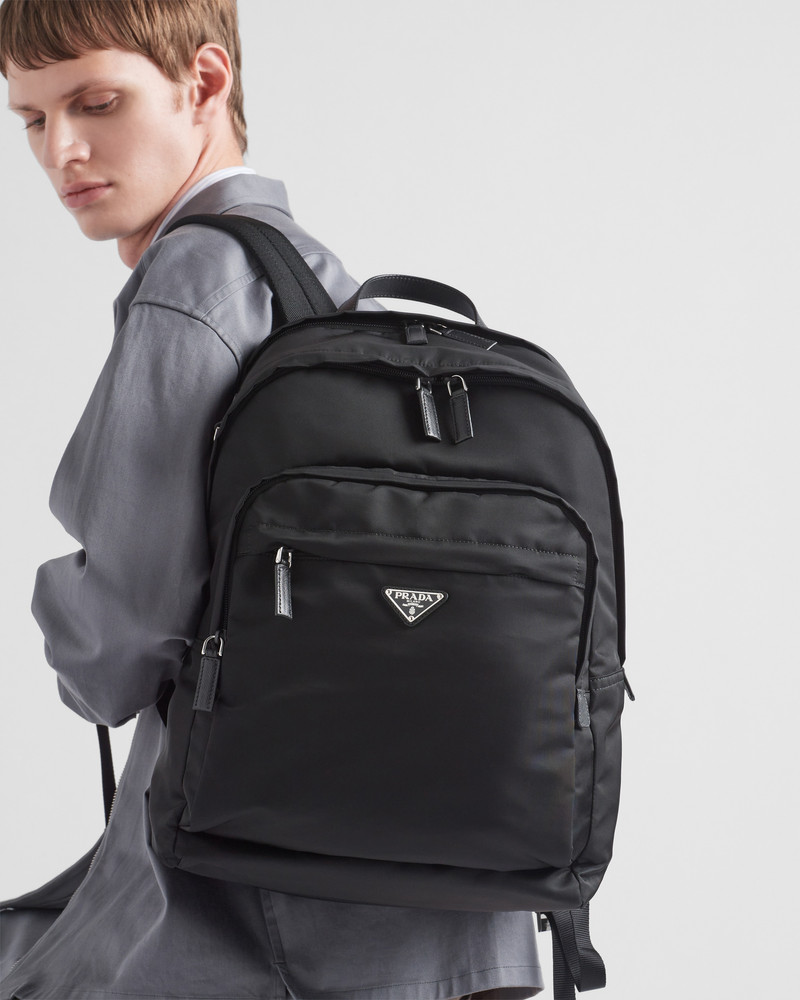 Re-Nylon and Saffiano leather backpack 7
