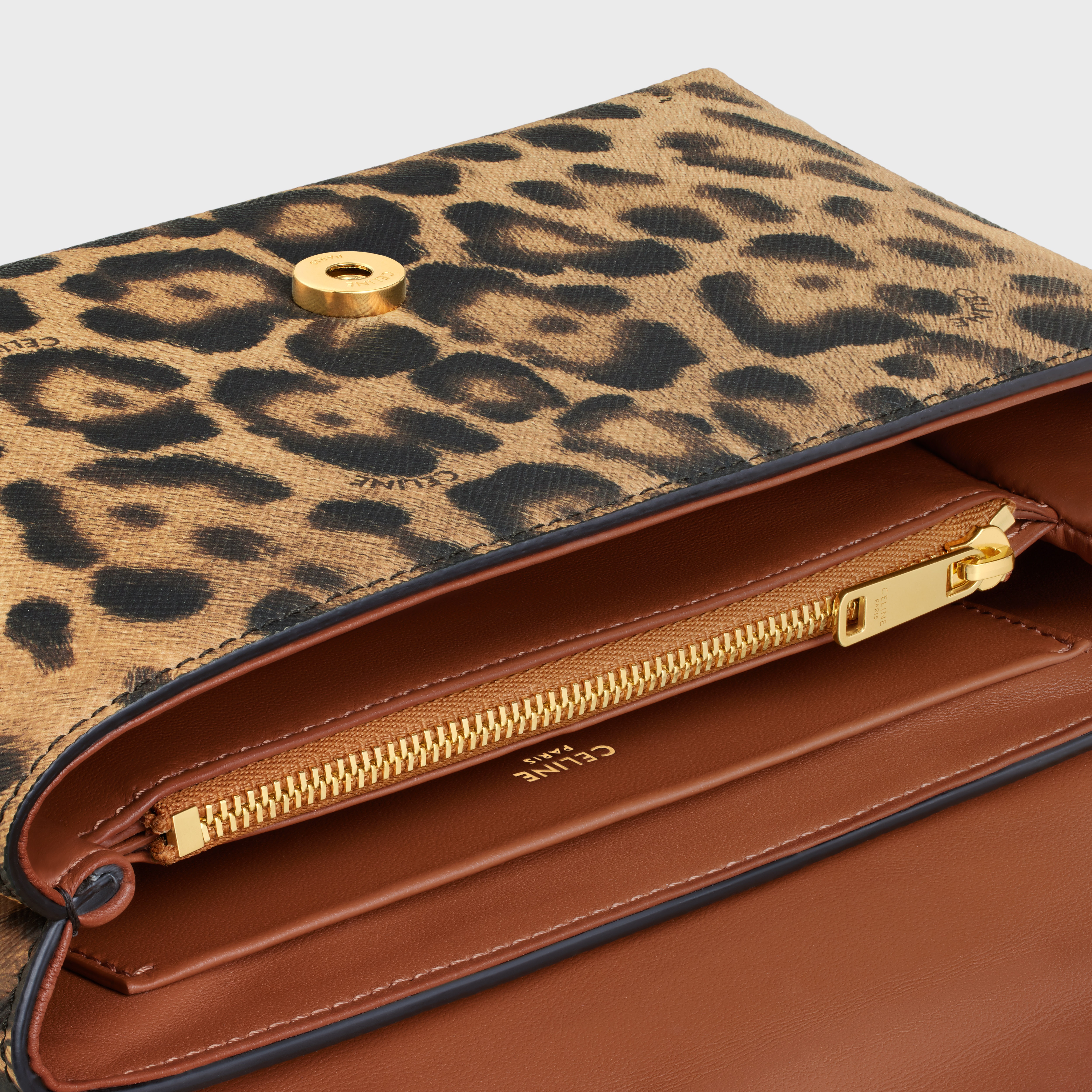TEEN CELINE VICTOIRE BAG in CELINE CANVAS WITH LEOPARD PRINT - 4