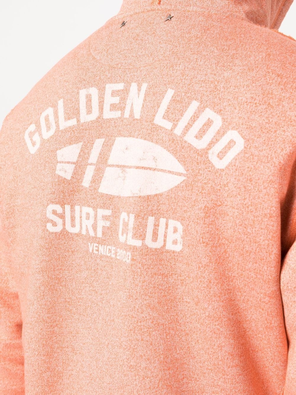 logo-print drawstring hoodie - 5